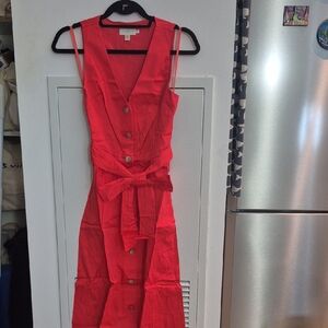 Ted Baker London Vibrant Red Midi Dress